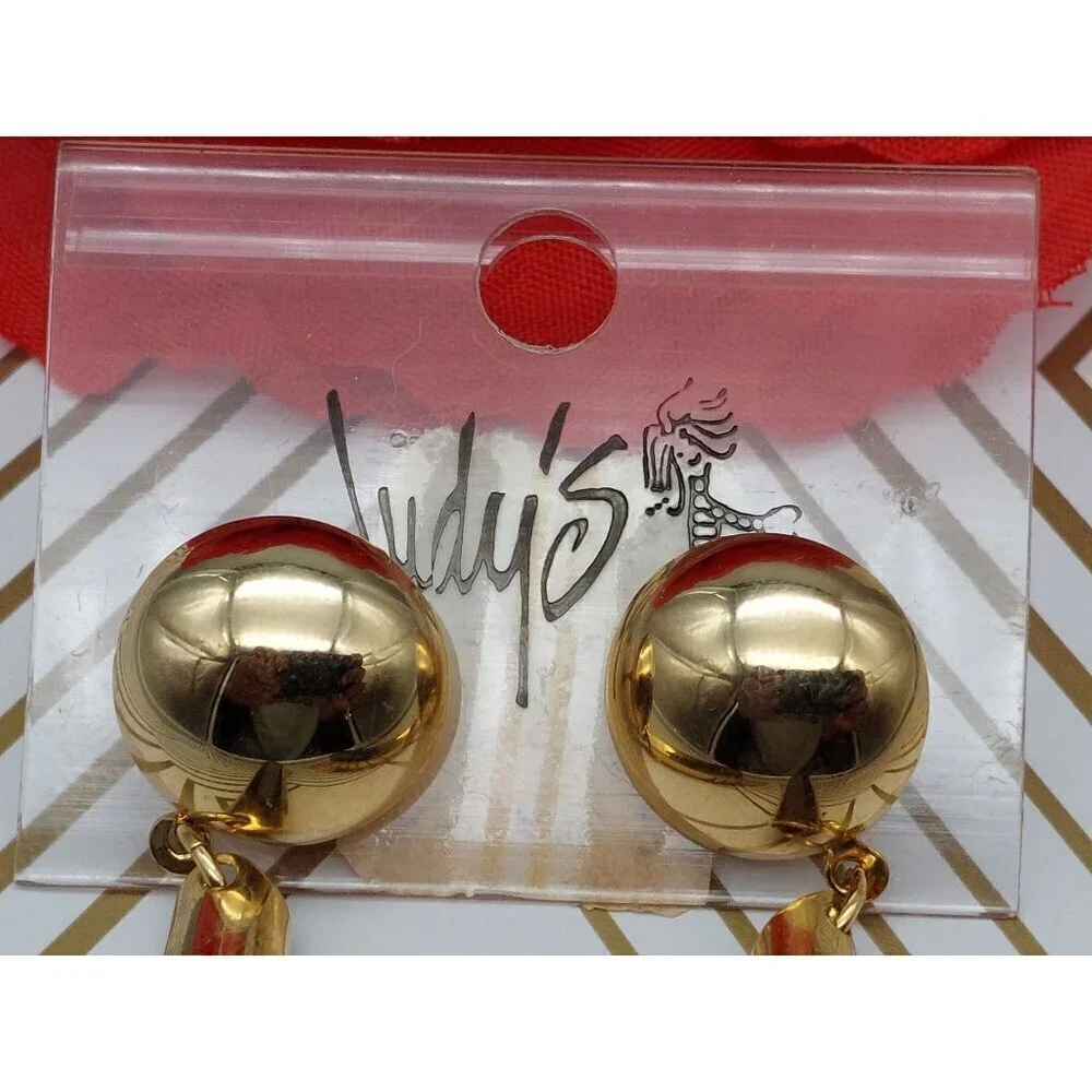 Brand New Tassel Chain Earrings Gold Tone Judy's Super Long Dangle Statement 5
